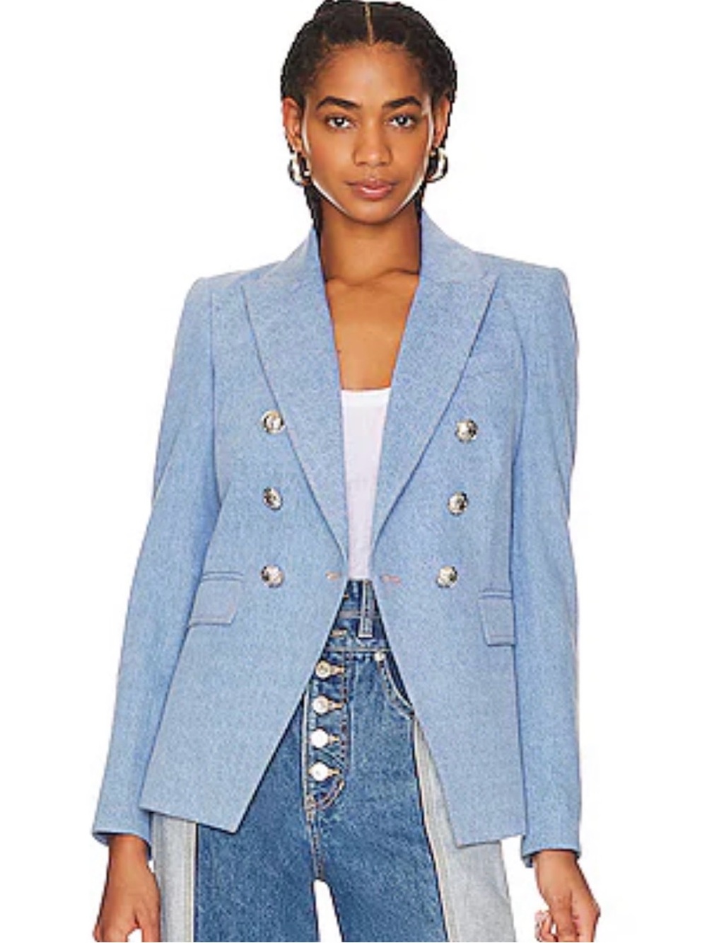 Veronica Beard Light Denim Miller Dickey Blazer